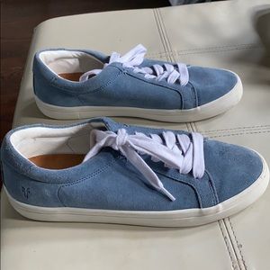 Frye blue suede shoes